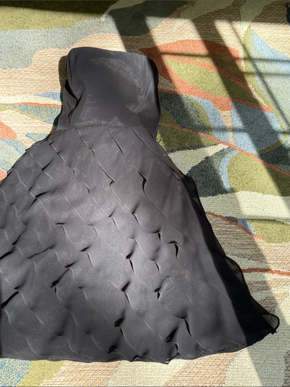 White House Black Market Strapless Black Dress